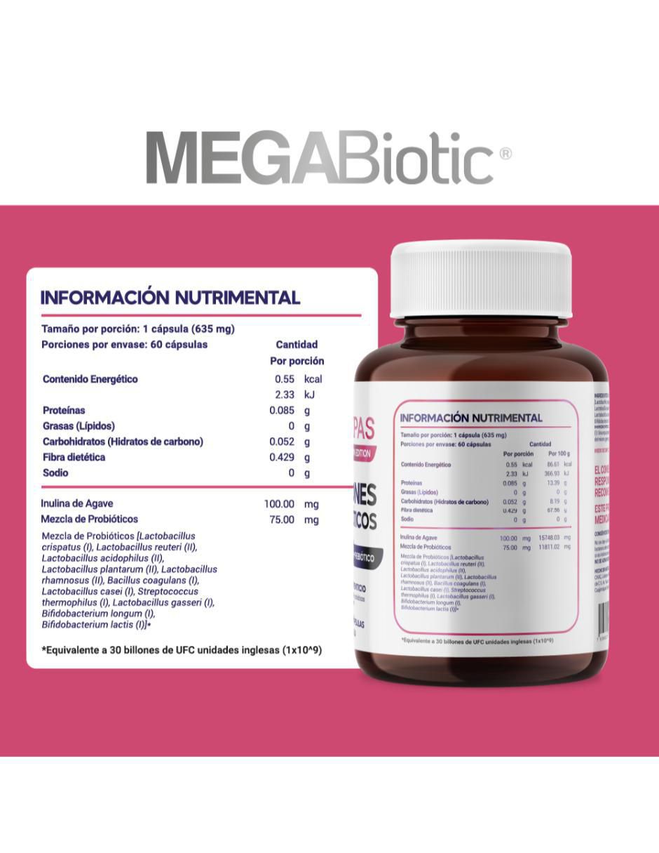 Probióticos Woman Edition 30 Billones y 15 Cepas + Prebióticos 60 Cápsulas 8