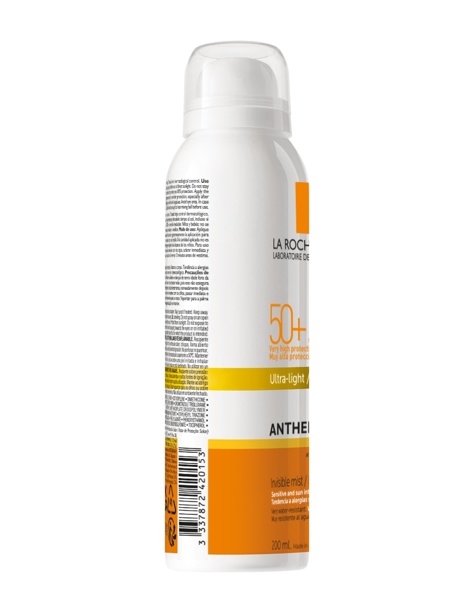 Protector solar FPS 50 Anthelios 200 ml 3