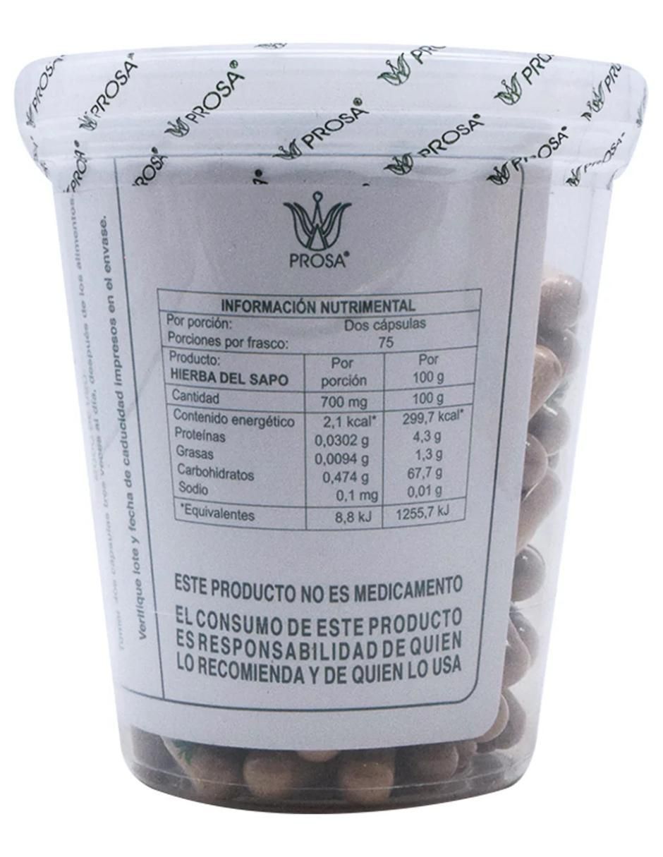 Hierba de Sapo de 150 cápsulas 2