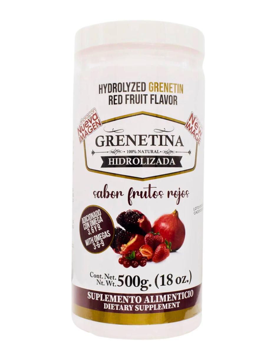 Grenetina Hidrolizada sabor frutos rojos de 500 g