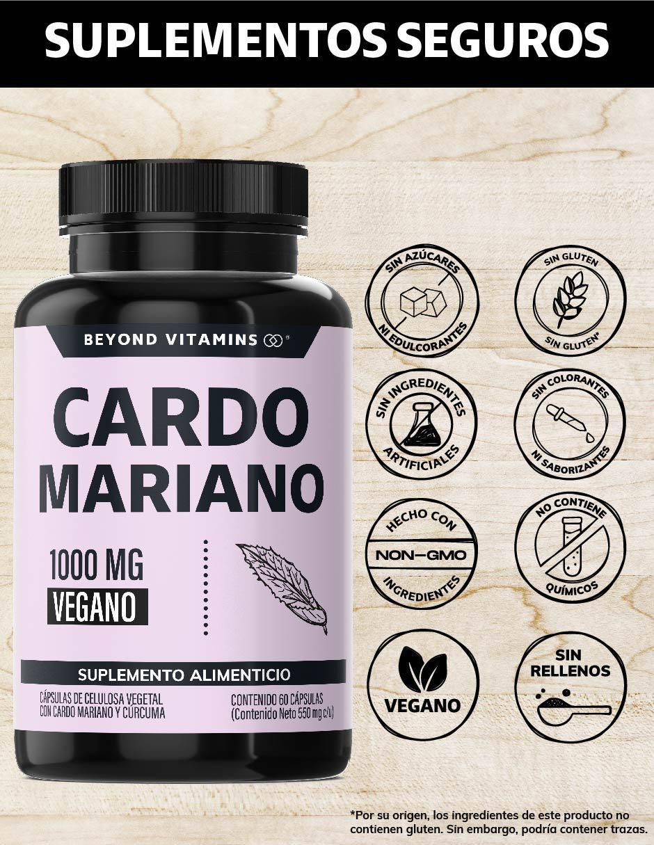 Cardo Marian con Raíz de Cúrcuma de 60 cápsulas 2