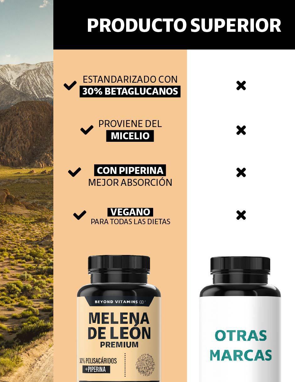 Hongo Melena de León Pimienta Negra de 60 cápsulas 6