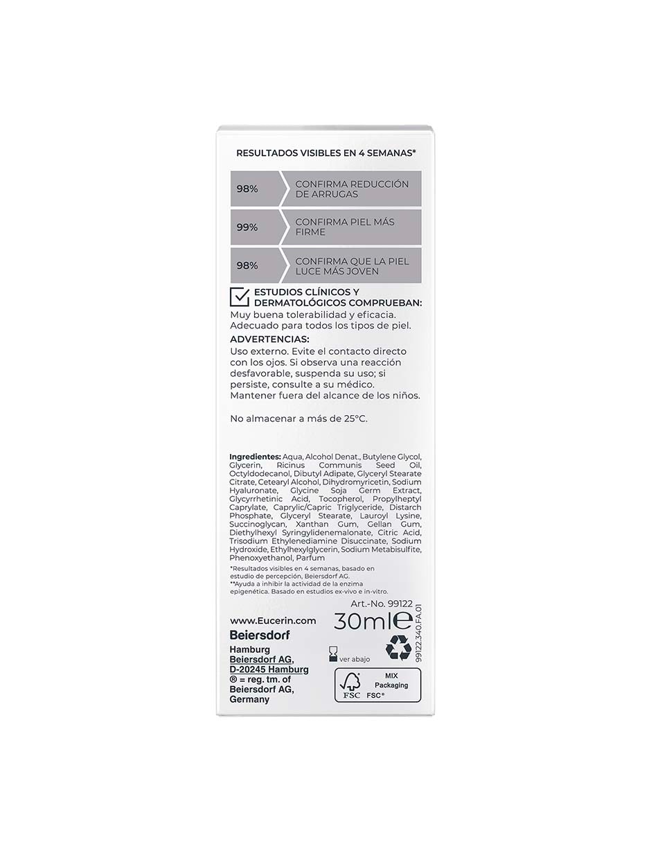 Sérum facial Epigenetic Serum Eucerin Epigenetics para prevenir signos de la edad 11
