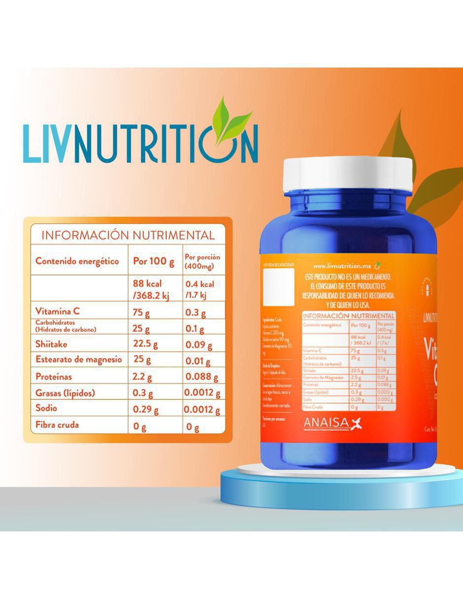 Vitamina C de 60 cápsulas 7