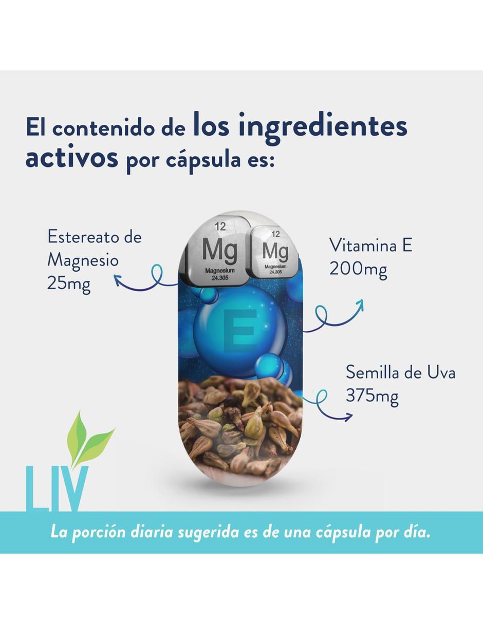 Vitamina E de 60 cápsulas 4