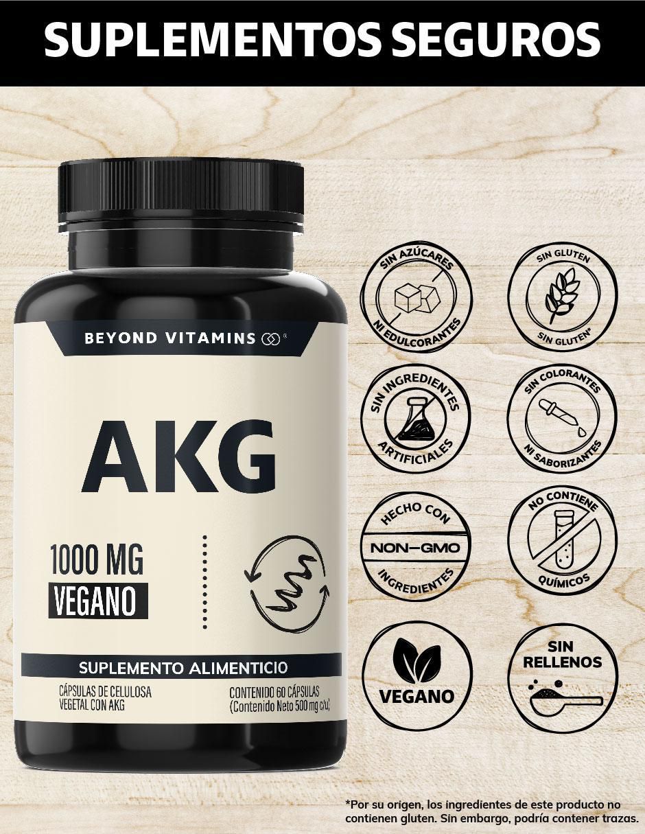 AKG Ácido Alfa Cetoglutárico de 60 cápsulas 2