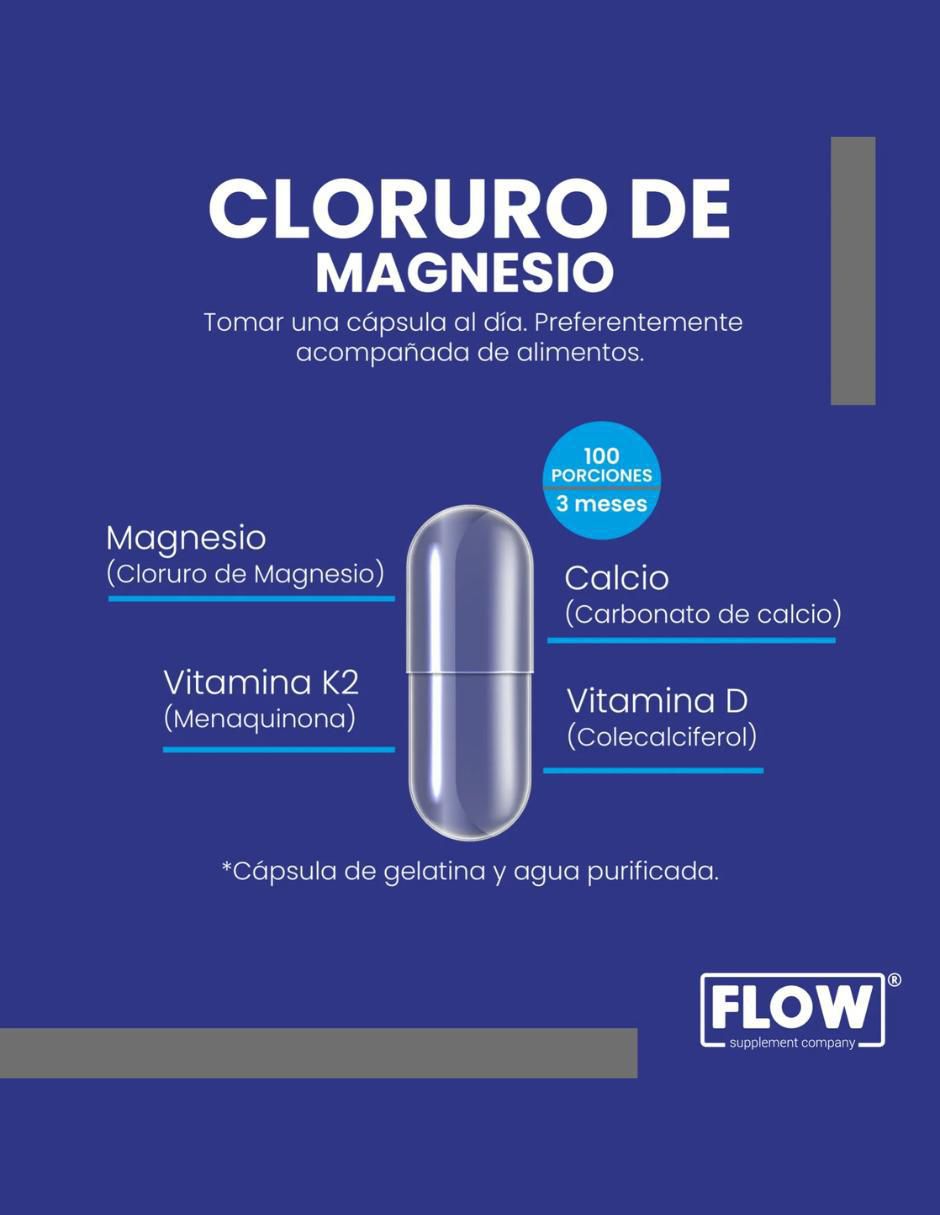 Cloruro De Magnesio de 100 cápsulas 3