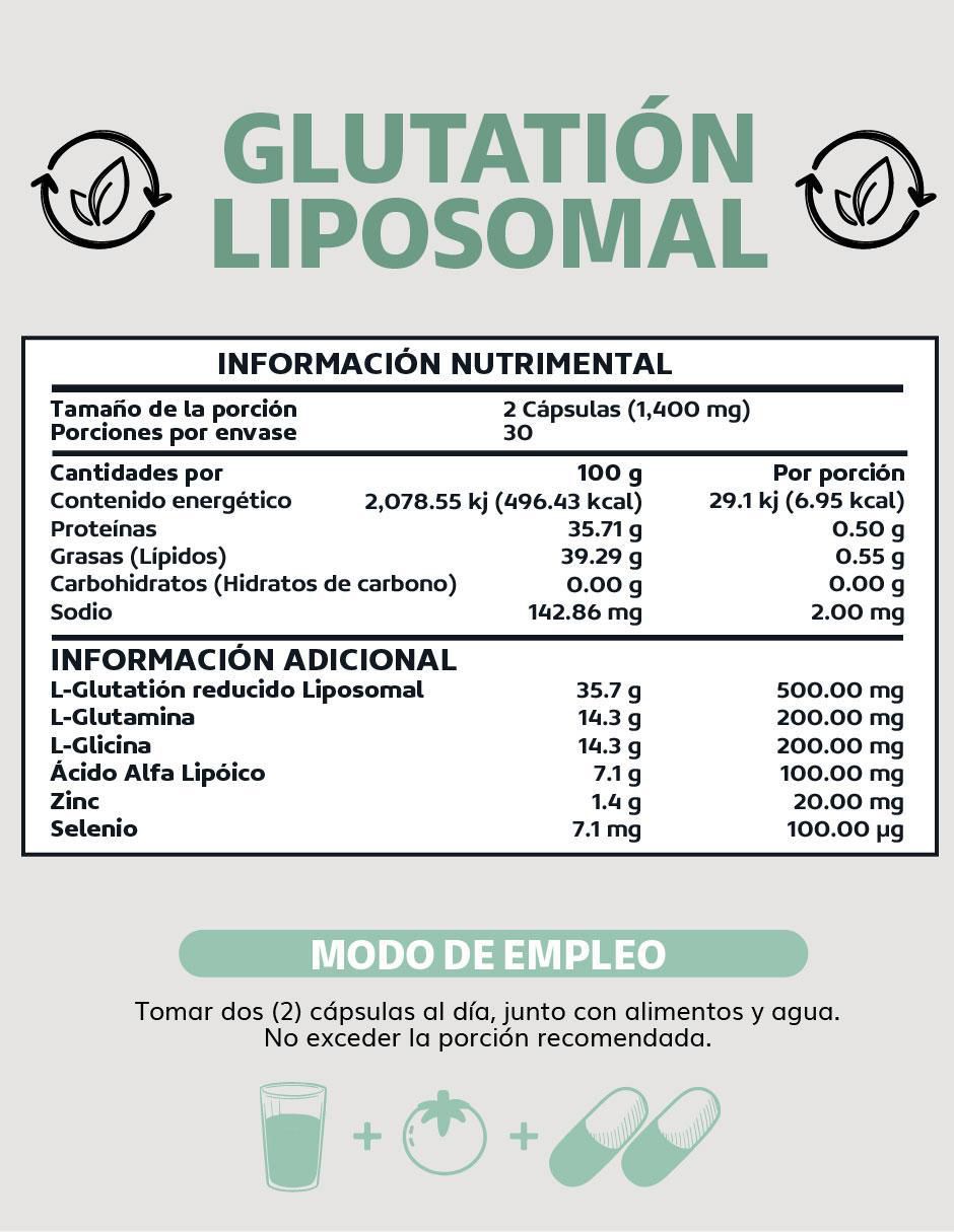 L-Glutation Liposomal de 60 cápsulas 5