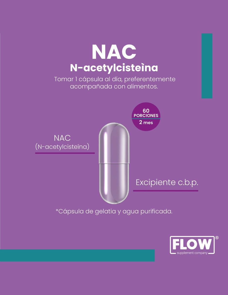 NAC N-Acetylciteína con n-acetyl cysteine de 60 cápsulas 3