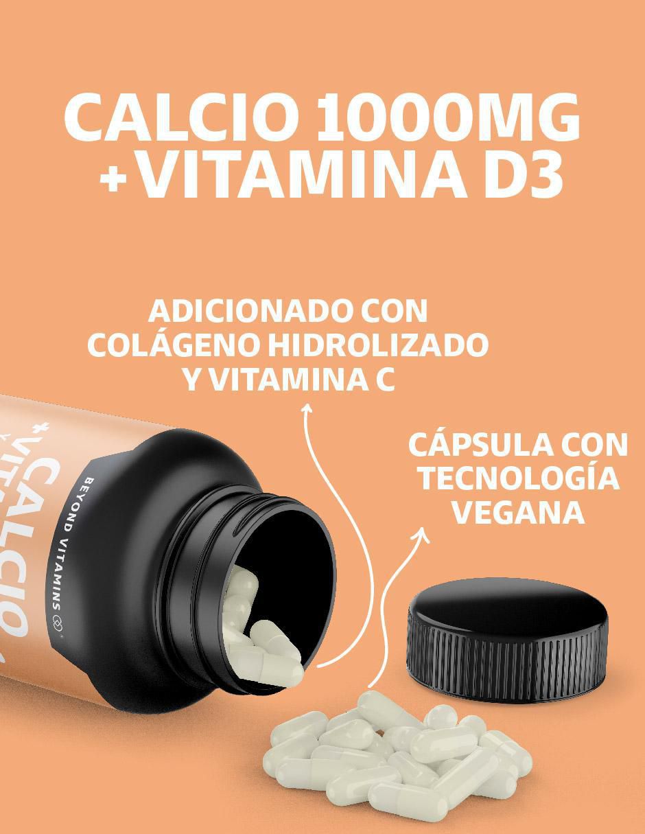 Calcio, Vitamina D3, Colágeno Hidrolizado y Vitamina C de 60 cápsulas 6
