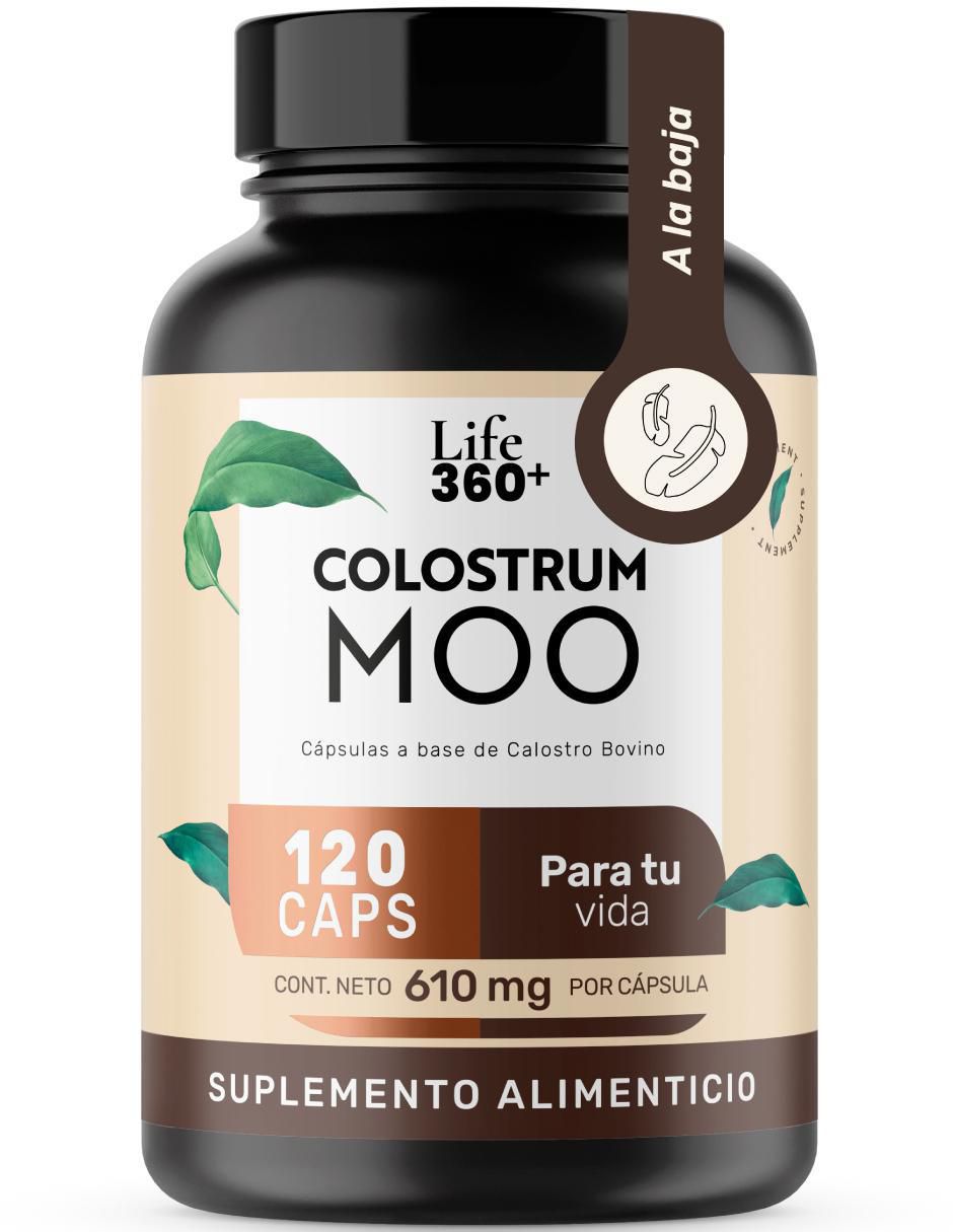 Colostrum Moo: Calostro bovino Life 360+ con calostro bovino de 120 cápsulas 7