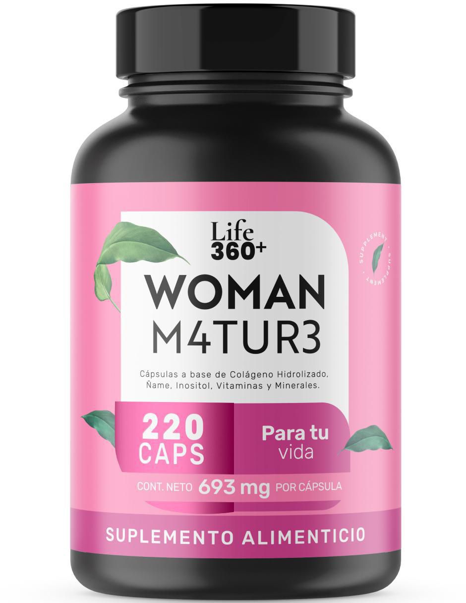 Woman M4tur3 con colágeno hidrolizado de 220 cápsulas