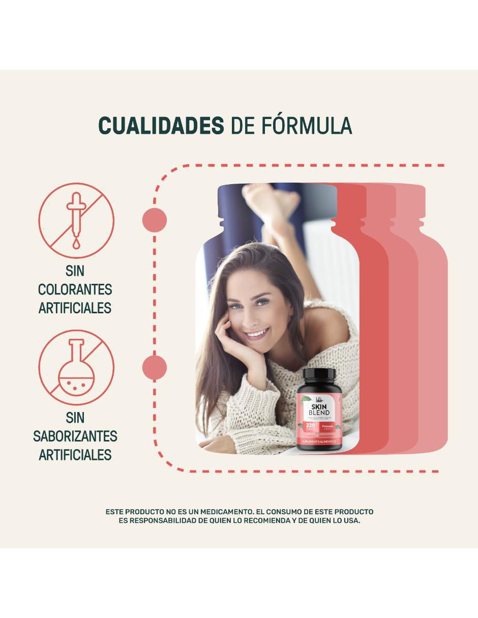 Skn q-10: colágeno hidrolizado con vitamina e y coenzima q10 life 360+ con colágeno hidrolizado sabor sin sabor de 220 cáp 13