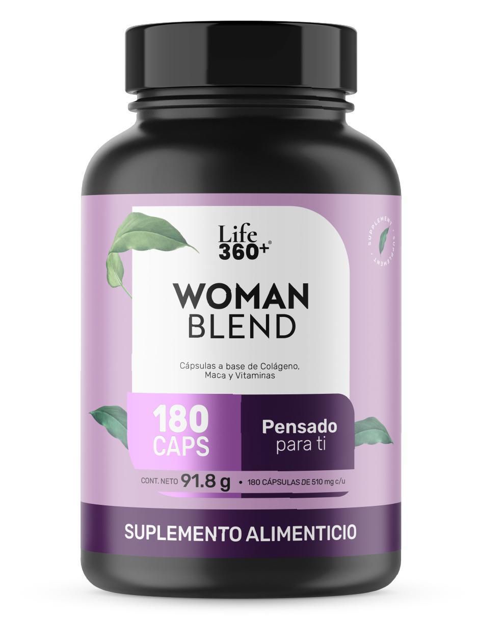 Multivitamínico para mujer con Colágeno Hidrolizado, Biotina, Ácido Fólico, Vitamina A, C, D, B12 y Zinc, 180 capsulas