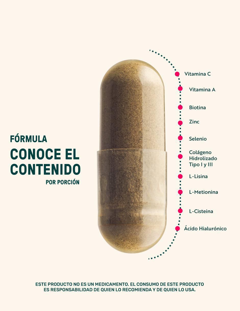 Woman Hr & Foli: Colágeno hidrolizado + Aminoácidos + Vitaminas y minerales Life 360+ de 220 cápsulas 3