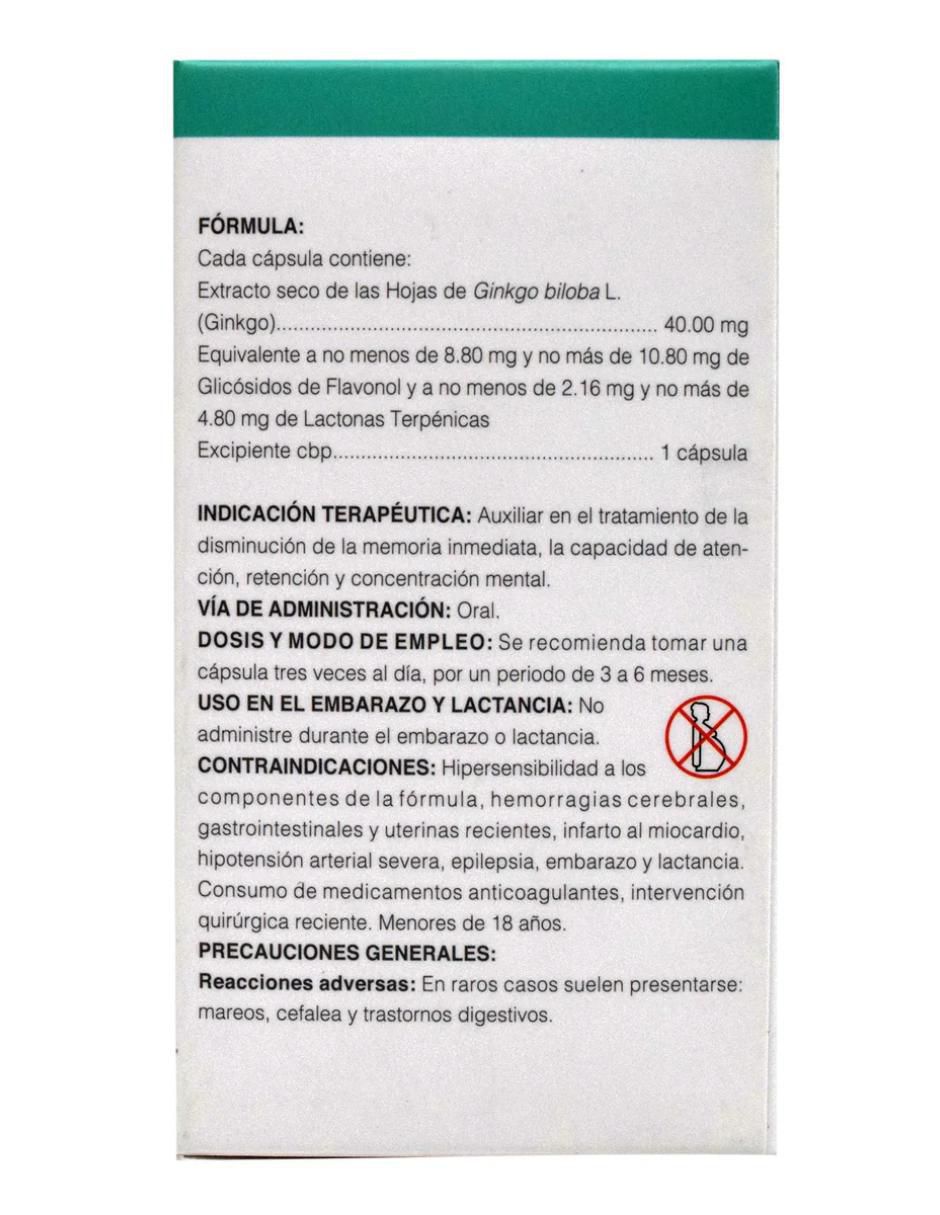 Ginkgo Biloba Lingnum de 30 cápsulas 2