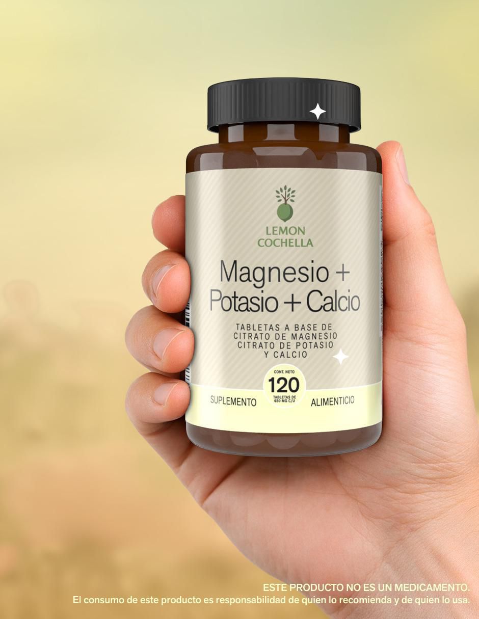 Citrato de Magnesio Citrato de Potasio + Calcio con Gluconato de Zinc, vitamina B6 y vitamina B2 de 120 tab 3