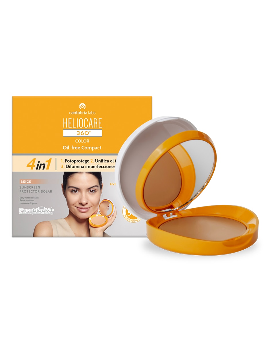 Tratamiento facial 360° color compact oil free beige protector solar Heliocare