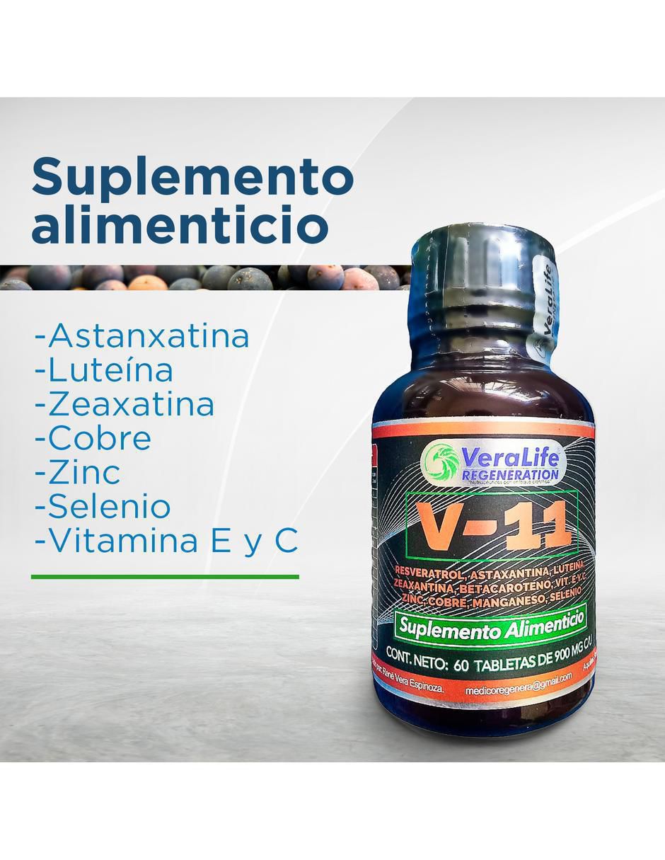 V11 con vitamina e de 60 tabletas 4
