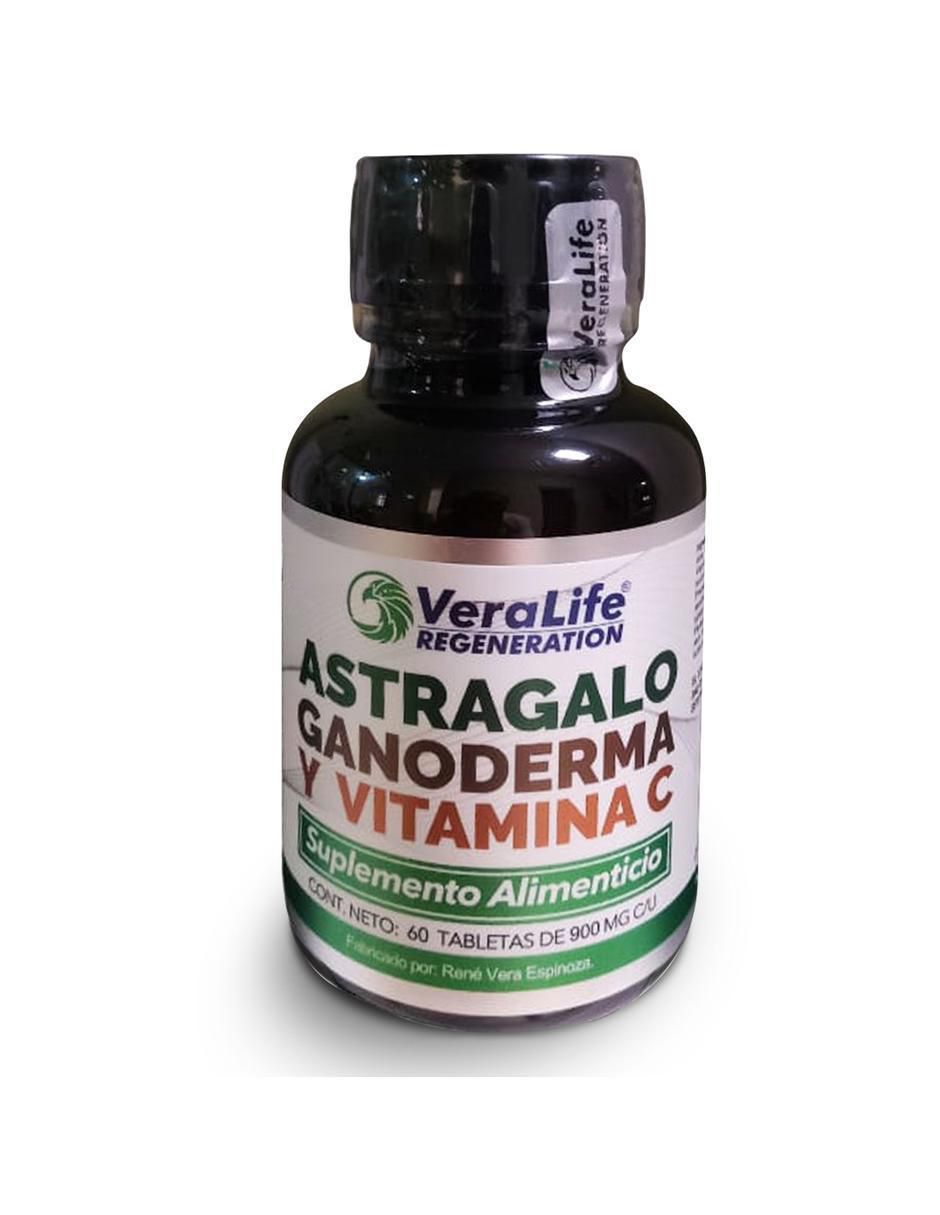 Astragalo Ganoderma y Vitamina C con astrágalo de 60 tabletas