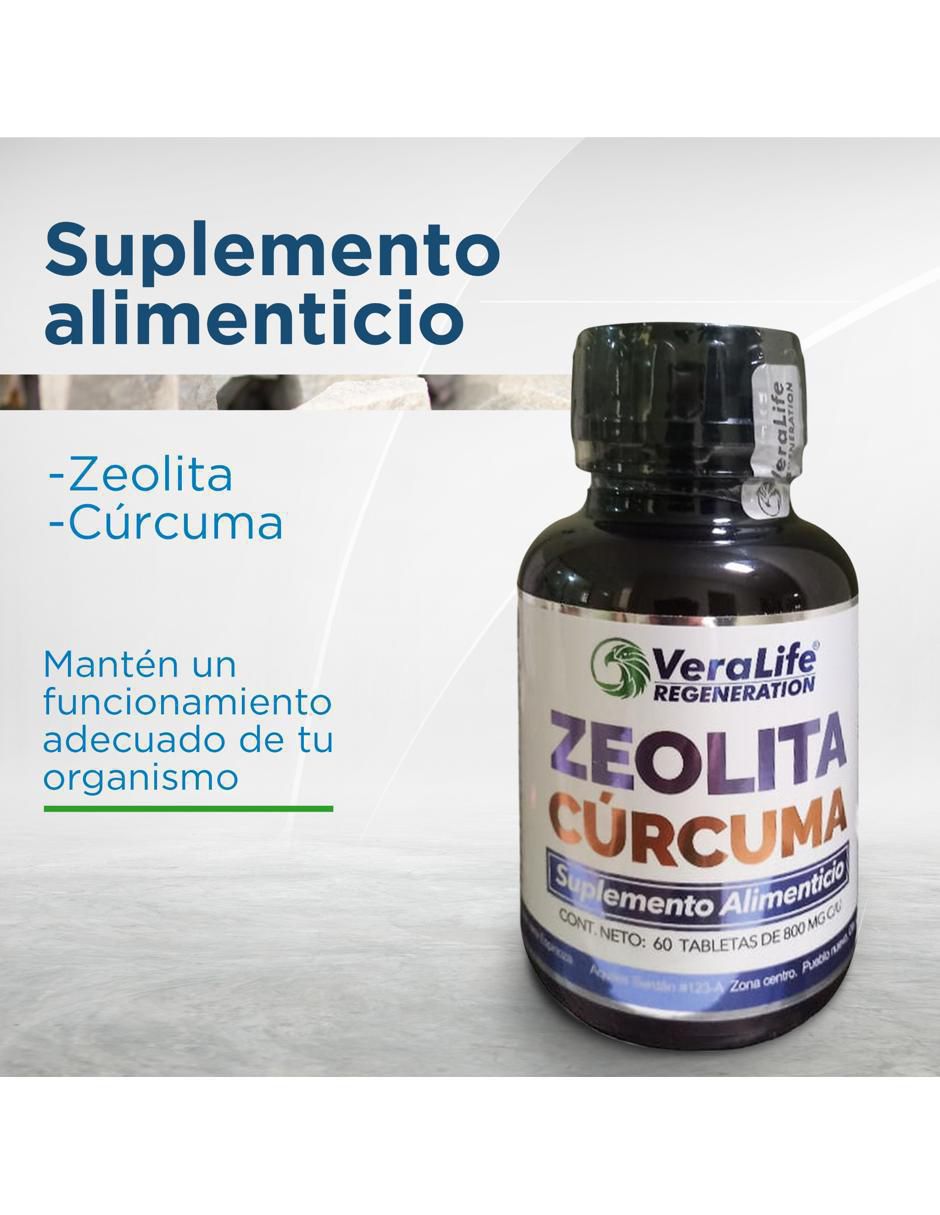 Zeolita Curcuma con cúrcuma de 60 tabletas 3
