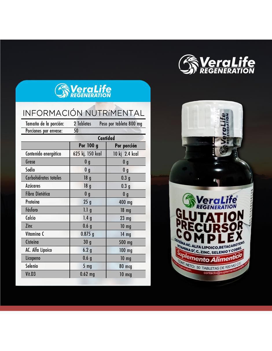Cisteina Ac. Alfa Lipoico con vitaminas y minerales de 50 tabletas 6