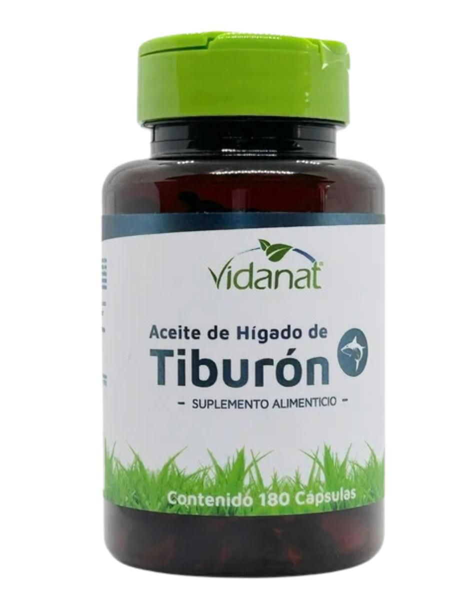 Aceite de hígado de tiburón Vidanat de 180 cápsulas