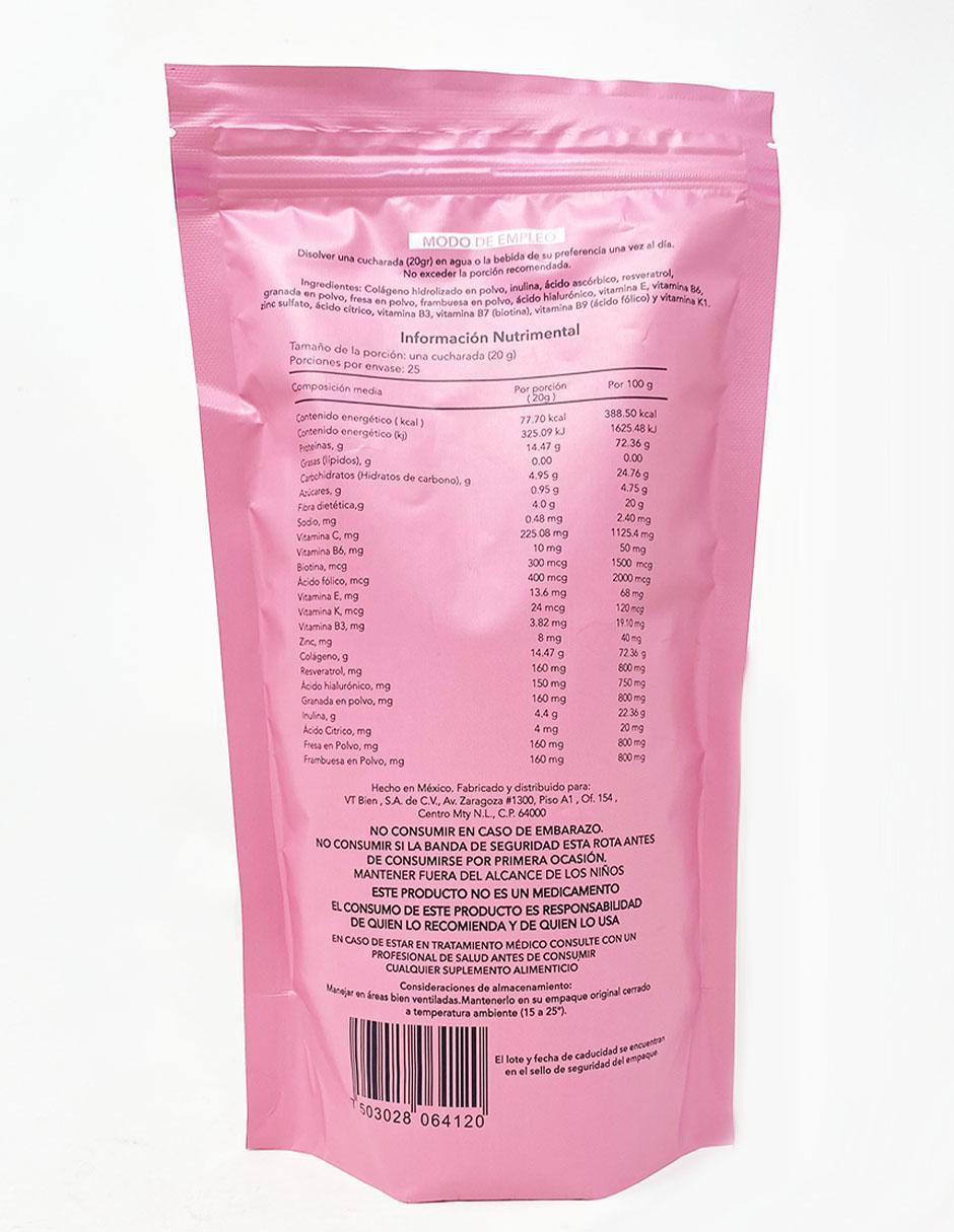 Colágeno Hidrolizado sabor frutos rojos de 500 g 2
