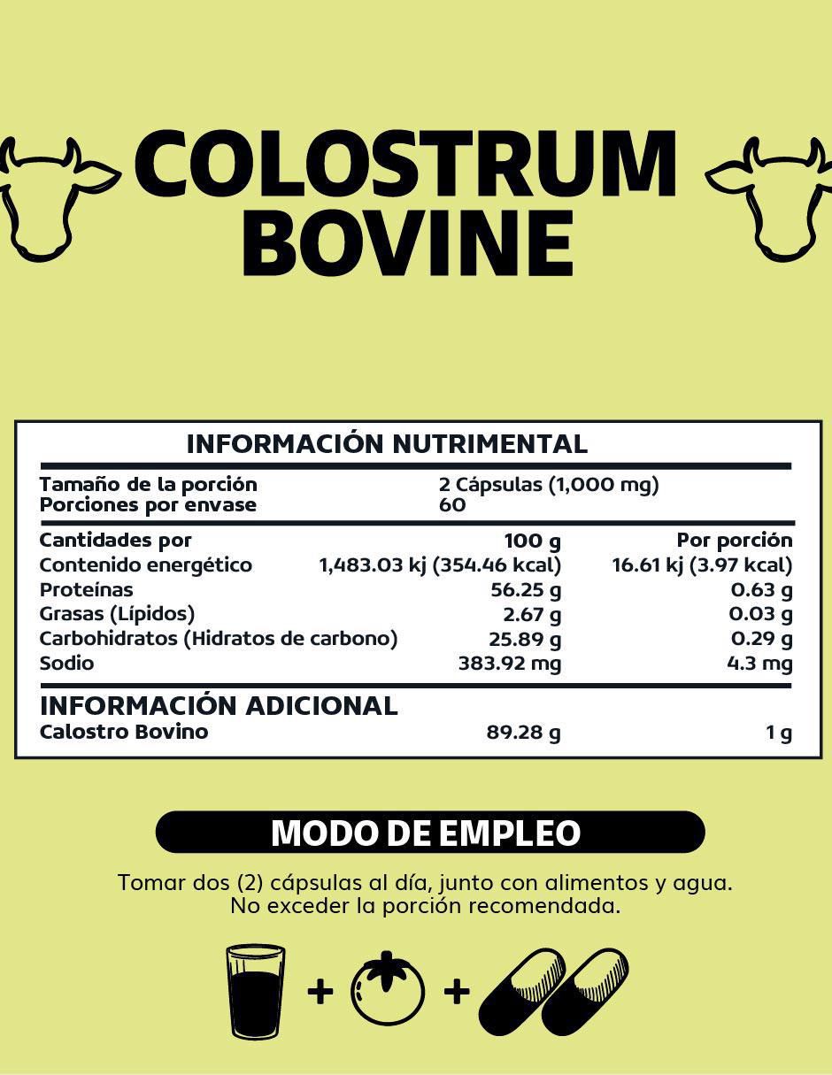 Calostro Bovino Grass Fed 20% de 60 cápsulas 5
