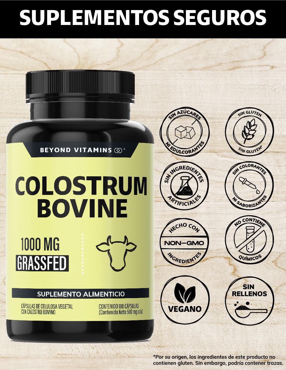 Calostro Bovino Grass Fed 20% de 180 cápsulas 2