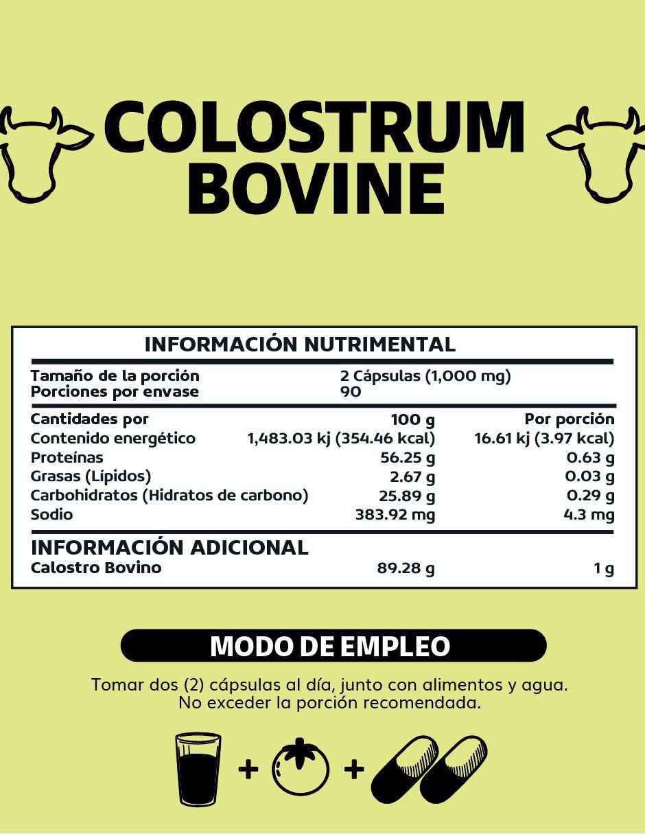 Calostro Bovino Grass Fed 20% de 180 cápsulas 4