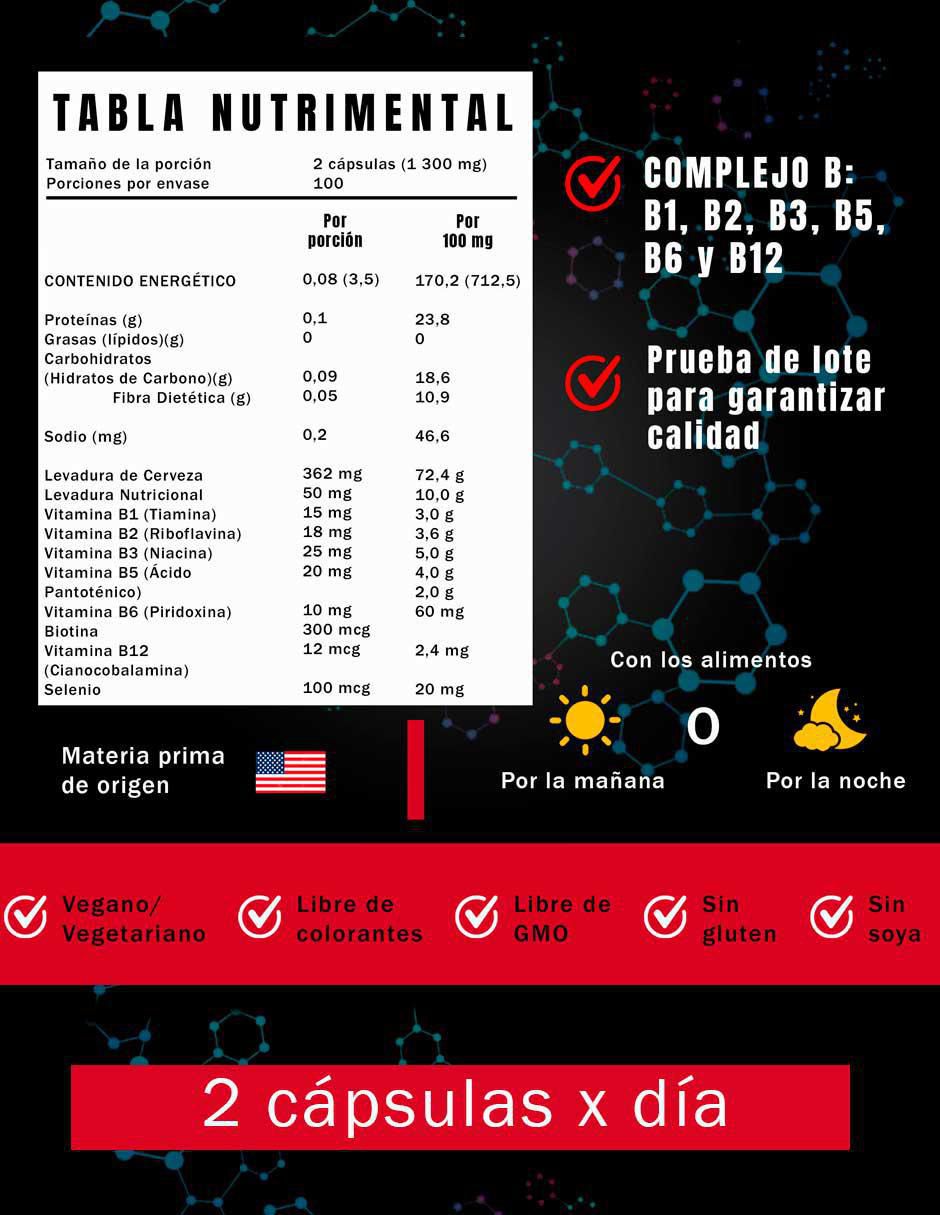 B - Yeast Complejo B con selenio de 200 cápsulas 5