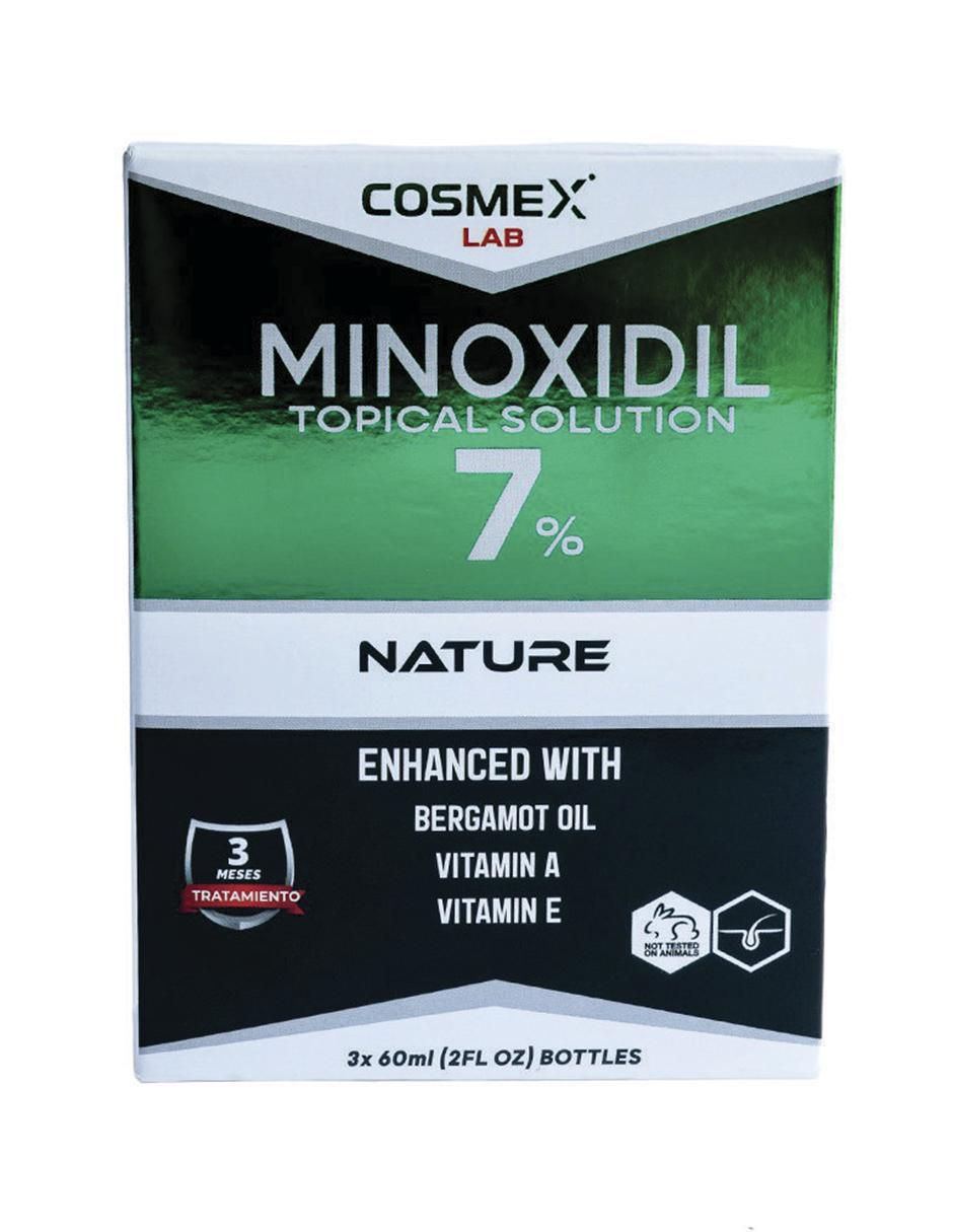 Loción facial crecimiento de barba minoxidil al 7% 2