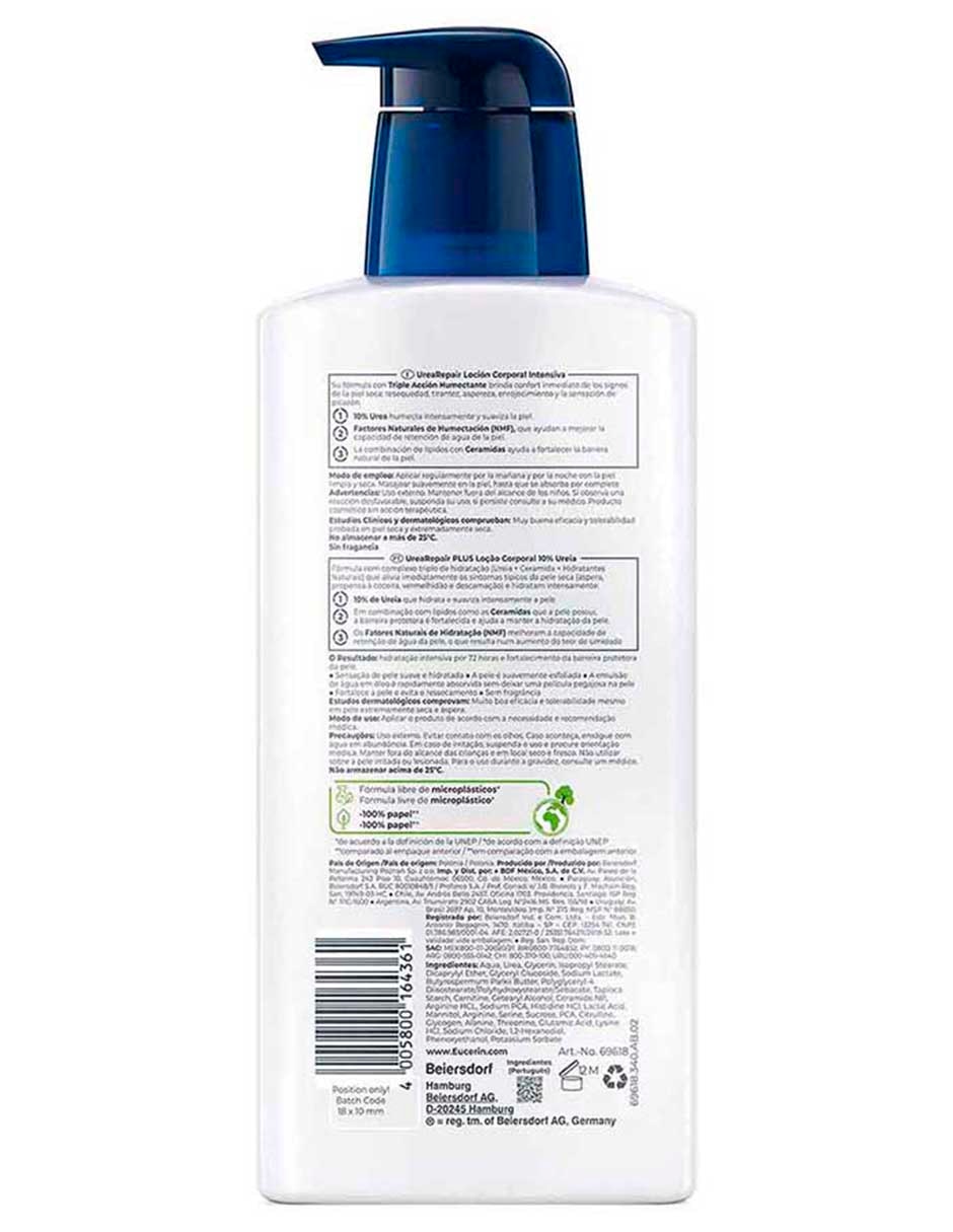 Crema para cuerpo recomendada para hidratar día y noche Urea Repair para piel seca 9