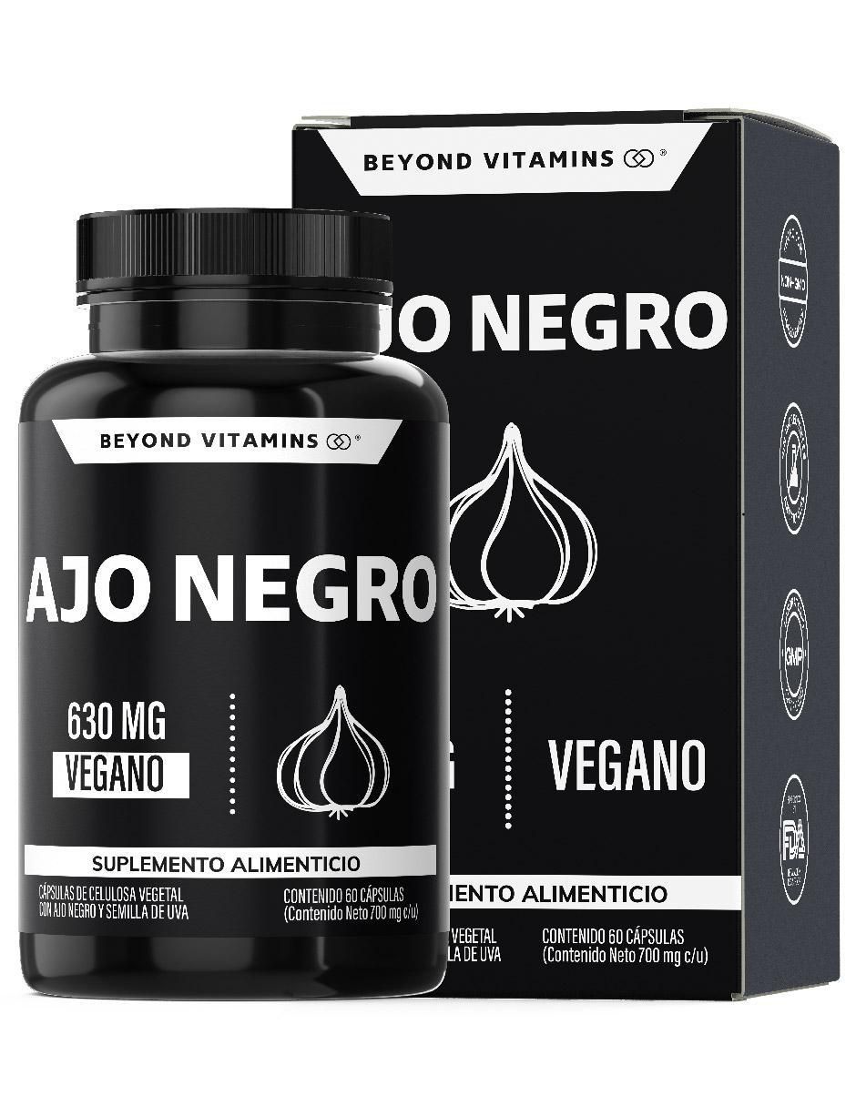 Ajo Negro con Semilla de Uva de 60 cápsulas