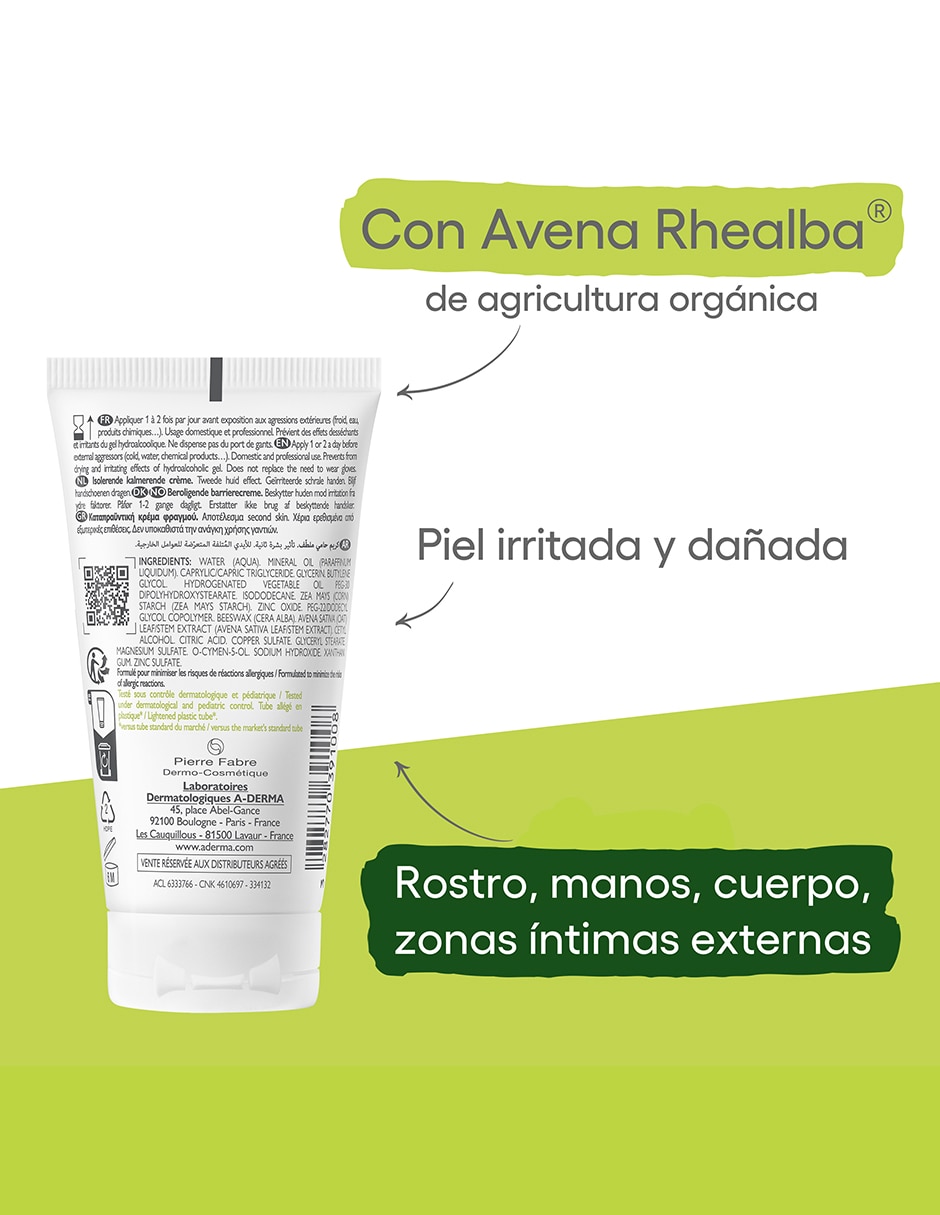 Crema para manos recomendada para calmar y aliviar la piel día y noche Dermalibour: Barrier para piel sensible 2