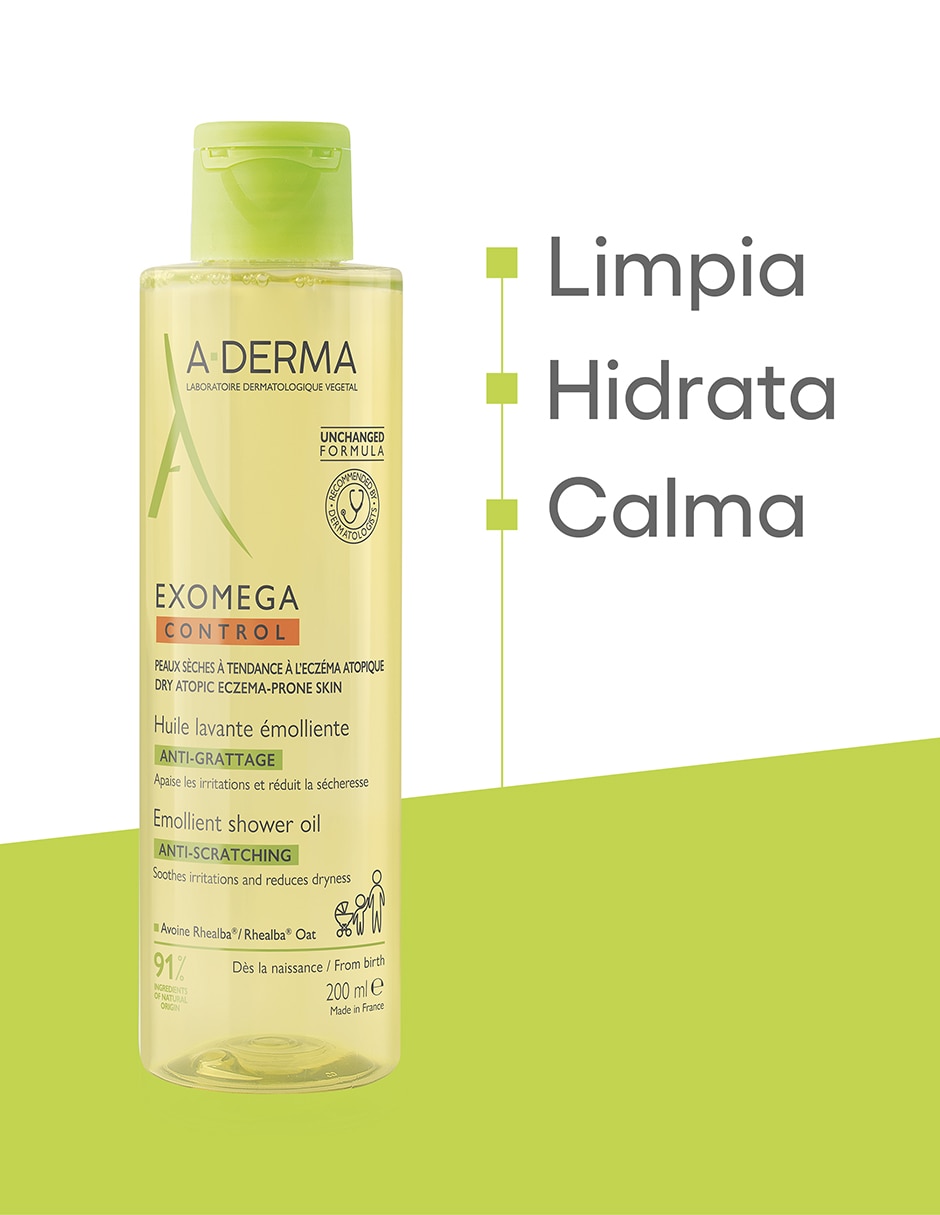Limpiador rostro y cuerpo Exomega control para calmar la piel 3