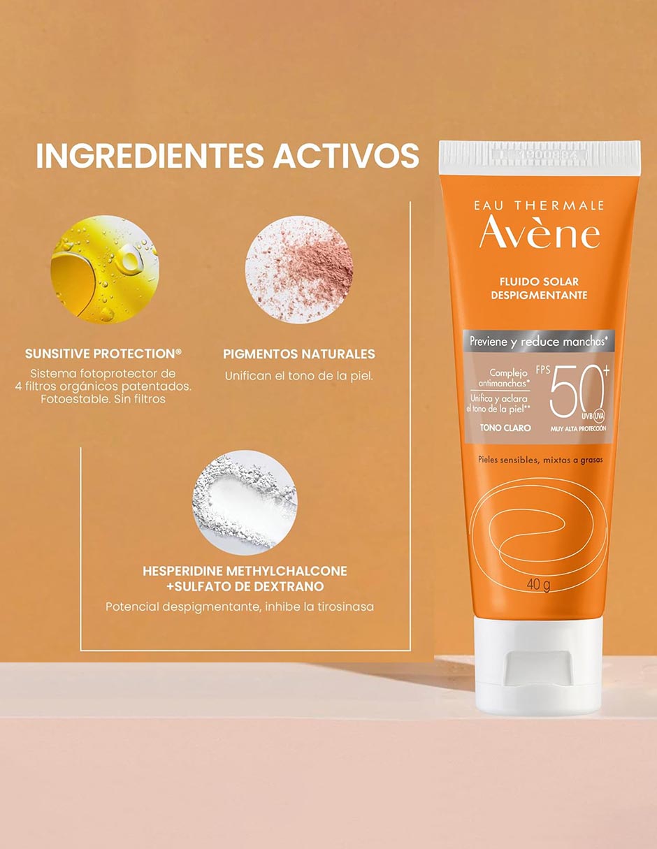 Protector solar FPS 50 Fluido solar despigmentante 40 g 5