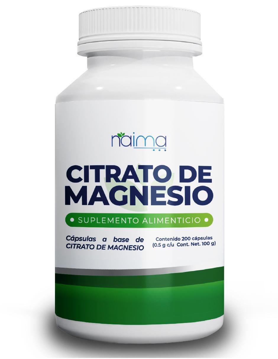 Citrato de Magnesio de 200 cápsulas