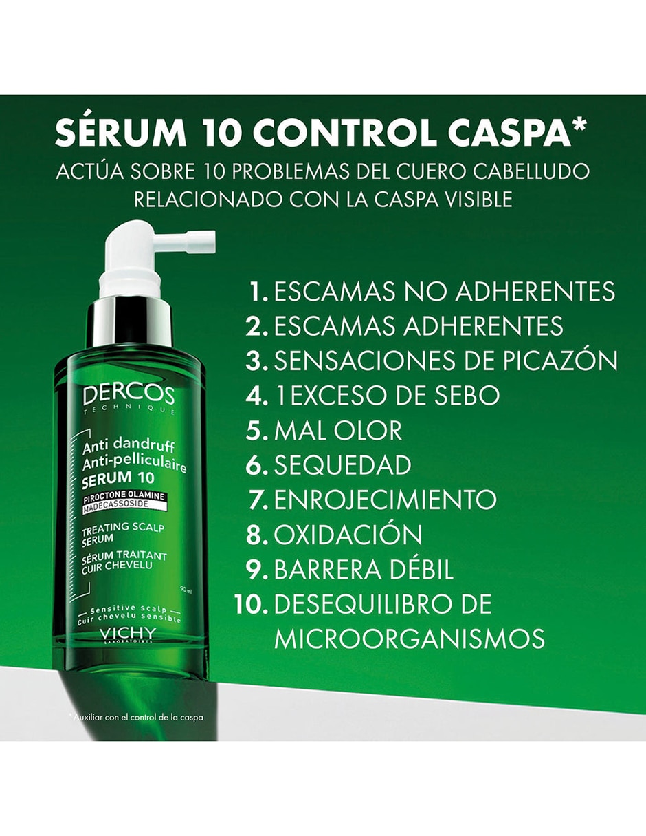 Sérum capilar 10 Control Caspa Dercos Technique 4