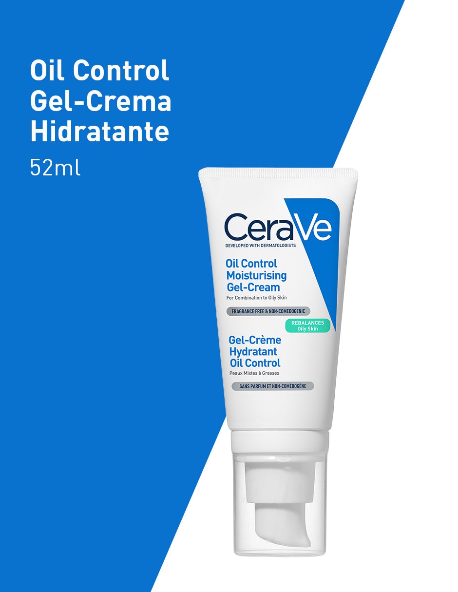 Crema facial recomendada para matificar e hidratar de día y noche Gel-Crema Oil Control para piel mixta y grasa 3