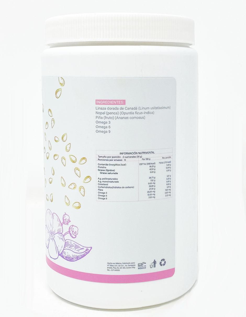 Fibra en Polvo con linaza dorada de canadá de 450 g 2