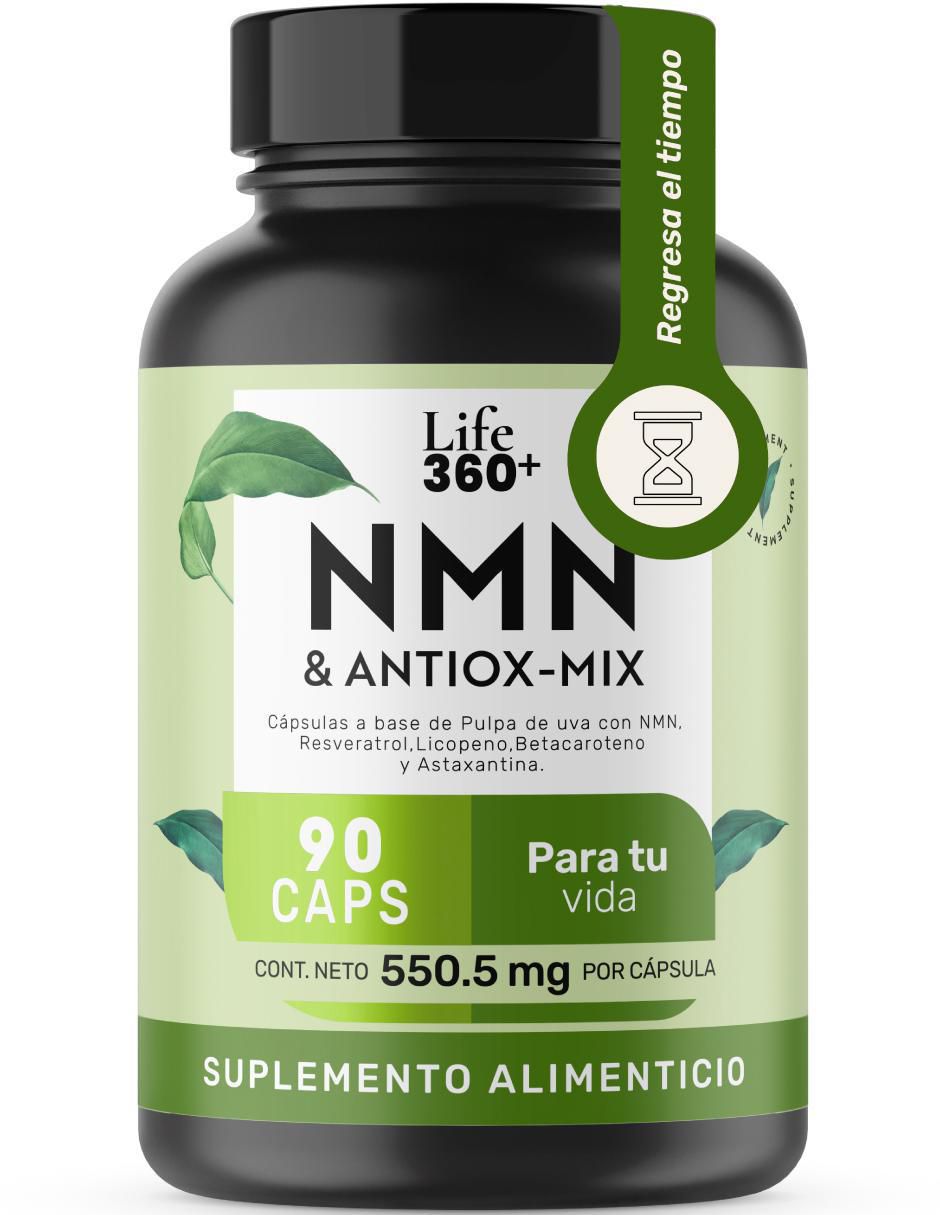 NMN & Antox-Mix: Suplemento a base de Pulpa de uva con Resveratrol + Astaxantina + NMN + Licopeno y Betacaroteno de 90 cápsulas 8