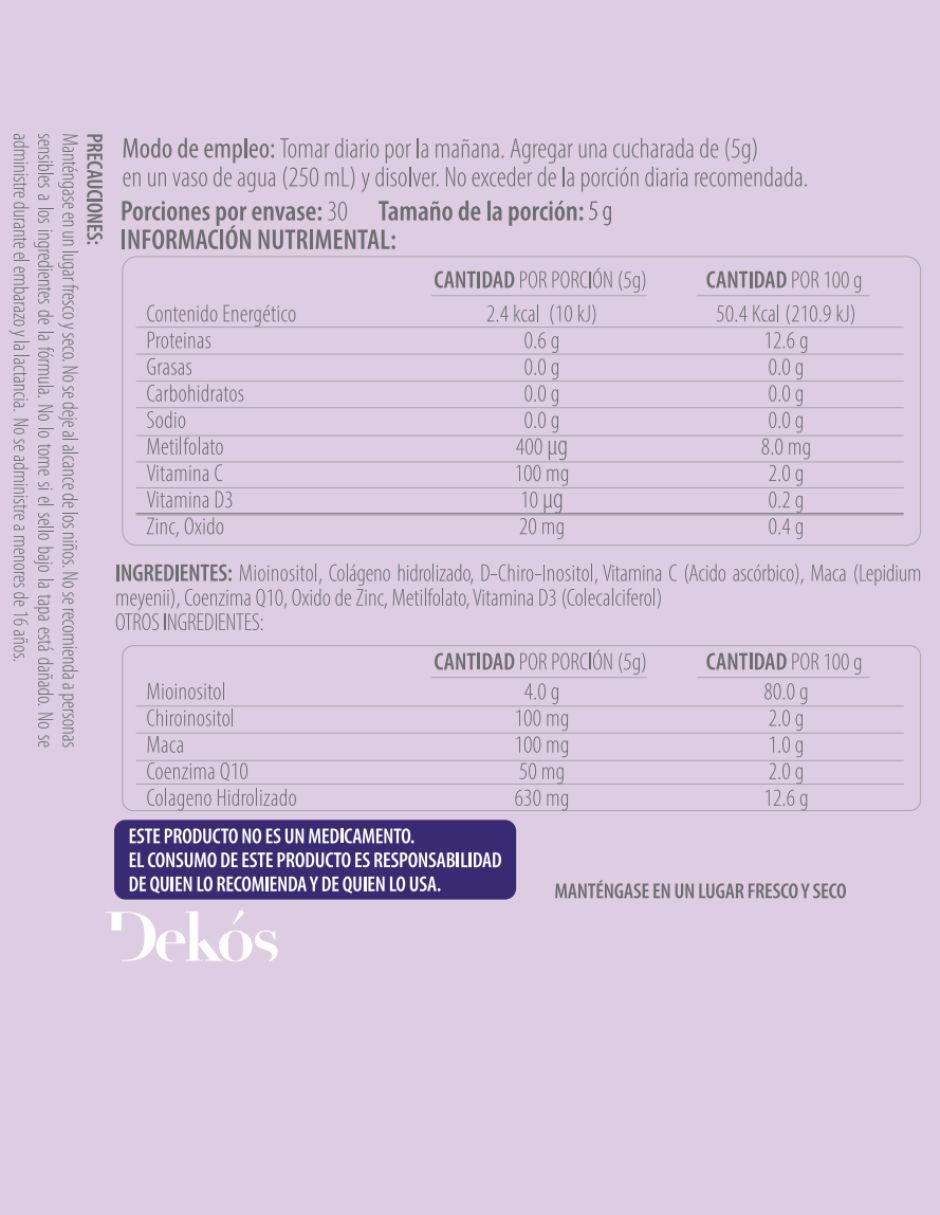 +FEM con myo-inositol y d-chiro inositol sabor naranja de 150 g 5