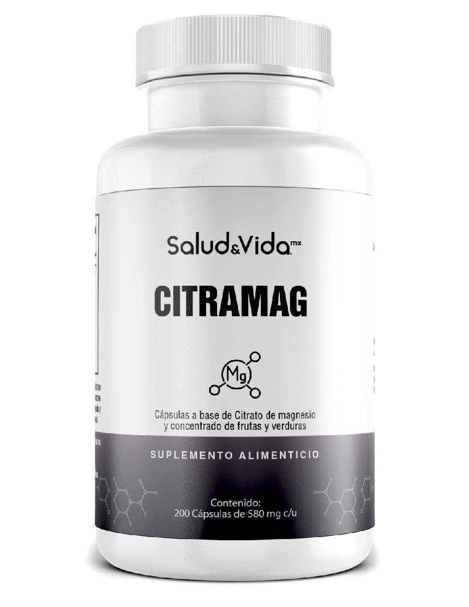 Citrato de Magnesio Citramag con citrato de magnesio de 200 cápsulas