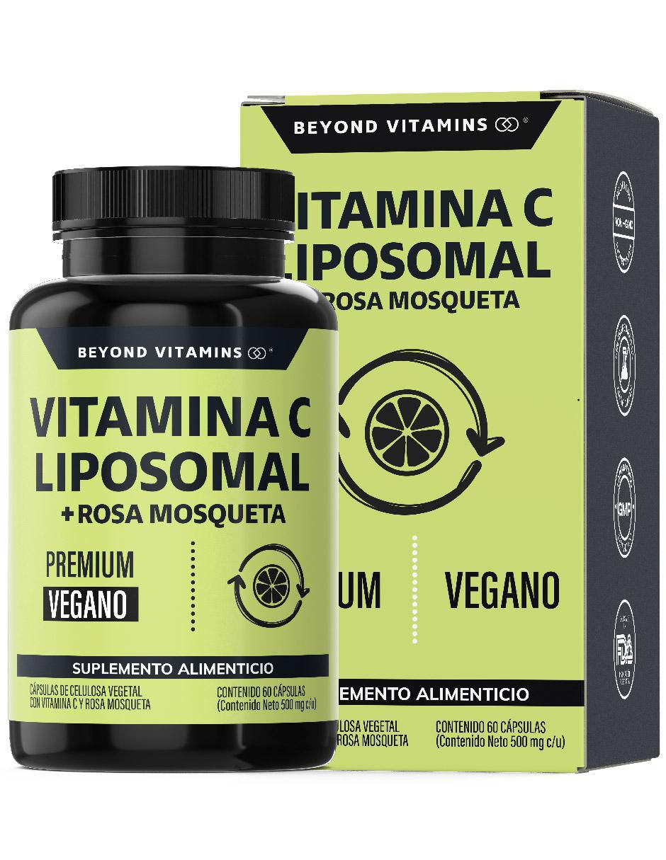 Vitamina C Liposomal con Rosa Mosqueta Vegano de 60 cápsulas