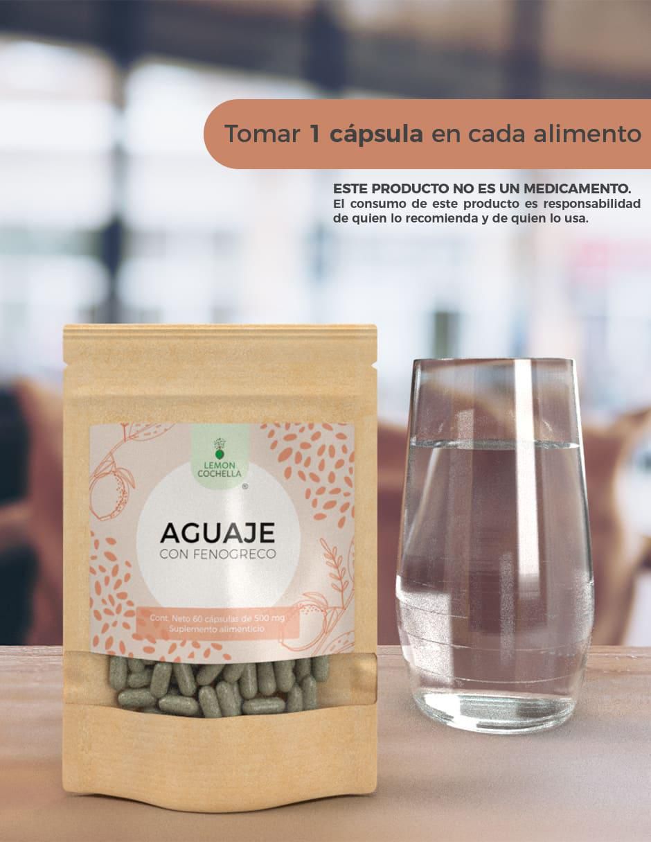 Aguaje con Fenogreco con semilla de fenogreco de 60 cápsulas 3