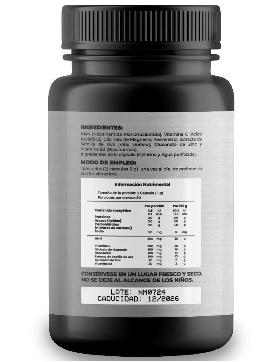 Nmn Complex Naima con nicotinamida mononucleótido de 60 cápsulas 2