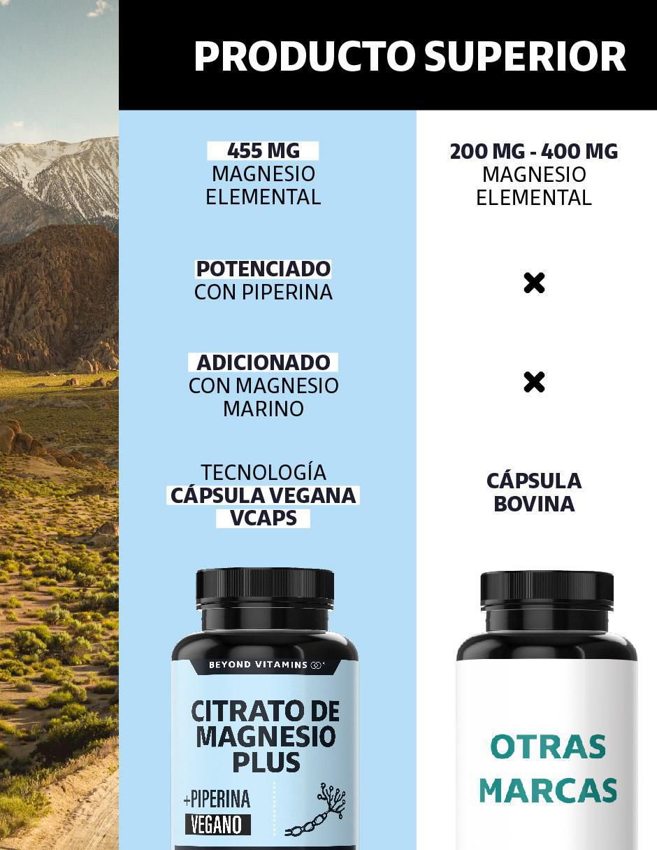 Citrato de Magnesio Plus con Piperina de 60 cápsulas 6