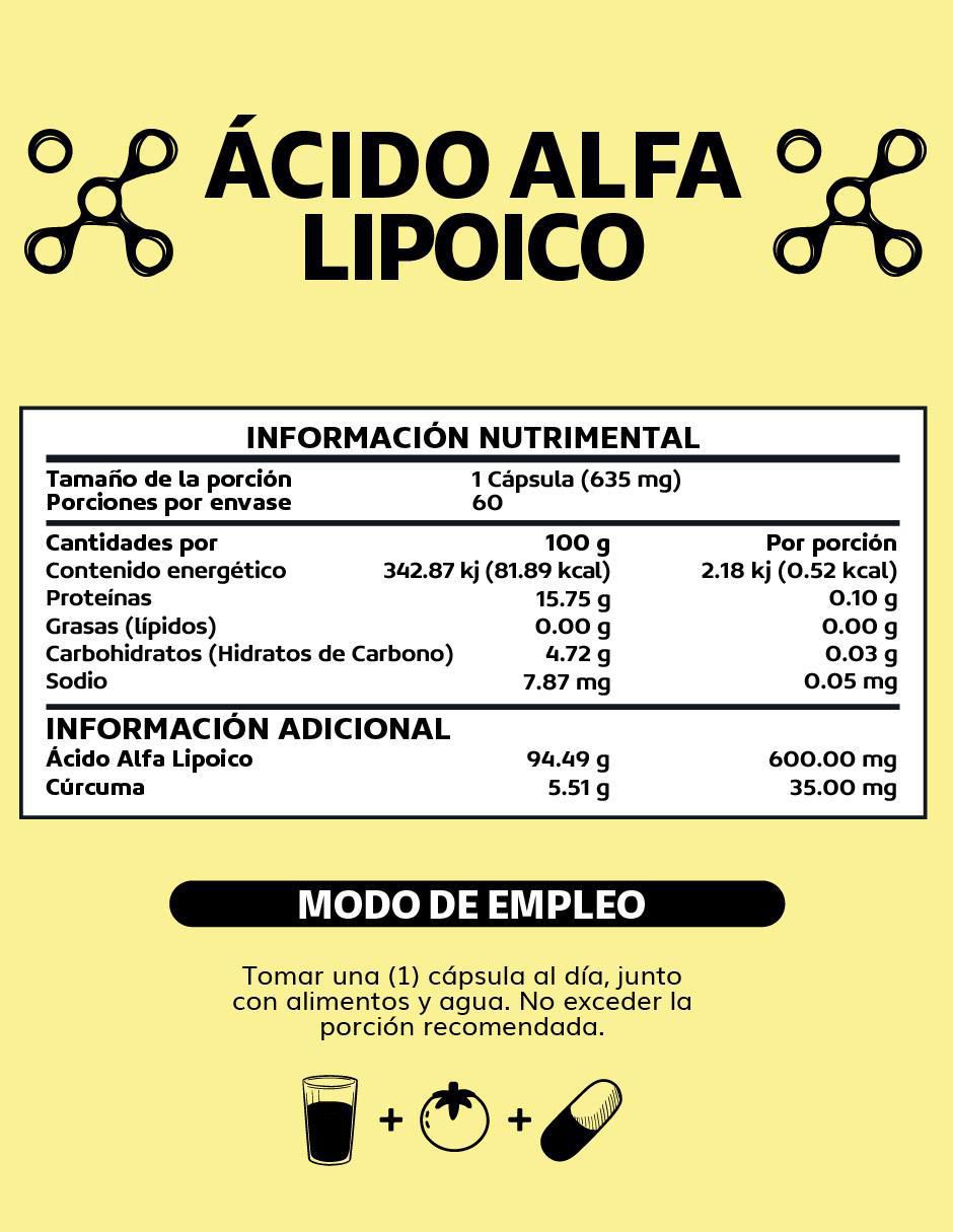Ácido Alfa Lipóico (ALA) de 60 cápsulas 5